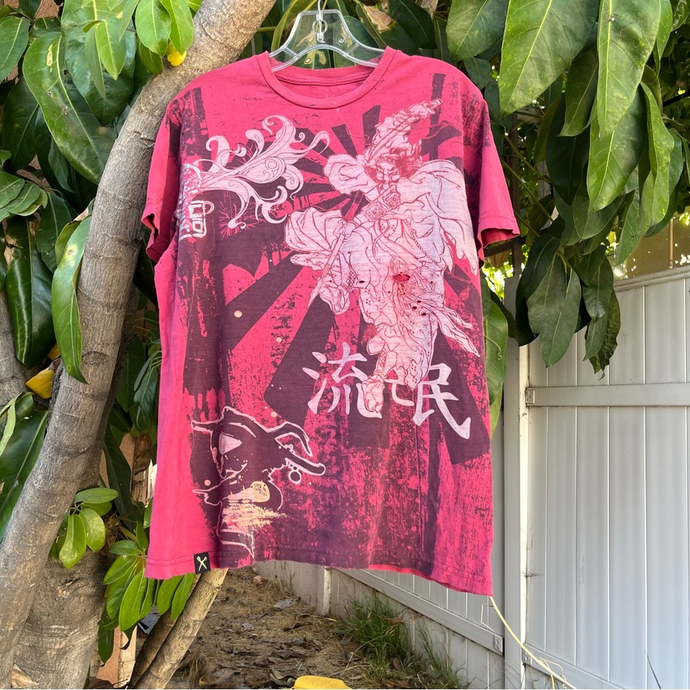 Vintage Y2K Marc Ecko Red Graphic Distressed Tee.